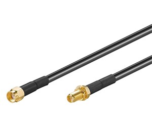 Nettverkskabel - RP-SMA WLAN antenna extension cable - 10m - 4040849516795