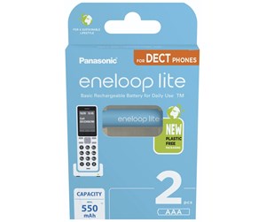 Batteri - Panasonic eneloop lite DECT BK-4LCCE battery - 2 x AAA - NiMH - BK-4LCCE/2DE