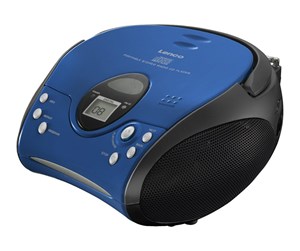 DAB, nettverks- og klokkeradio - Lenco SCD-24 portable FM radio/CD player - Blue/Black - FM - Stereo - Blå - Lenco SCD-24 BLUE