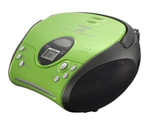 DAB, nettverks- og klokkeradio - Lenco SCD-24 portable FM radio/CD player - Green/Black - FM - Stereo - Grønn - SCD-24 GREEN BLACK