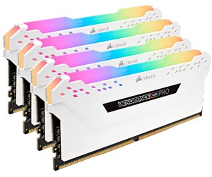 RAM - Corsair Vengeance RGB PRO DDR4-3600 - 32GB - CL18 - Quad Channel (4 pcs) - AMD Optimized & Intel XMP - Hvit med RGB - CMW32GX4M4C3600C18W