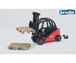 Leketøysbil - Bruder Linde fork lift H30D with 2 pallets - 02511