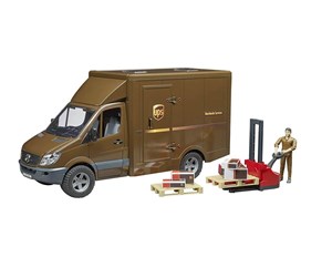 Leketøysbil - Bruder MB Sprinter UPS with driver and accessories - BR2538