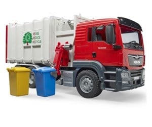 Leketøysbil - Bruder MAN TGS Side loading garbage truck - 03761