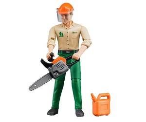 Leketøysbil - Bruder Forestry worker with accessories - 60030