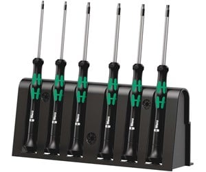 Verktøy - Wera 2067/6 TORX® BO Screwdriver set and rack for electronic applications 6 pieces - 5118154001