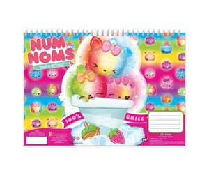 Kreative leker - Num Noms Sketchbook A4 + Stencils & Stickers - 000505106