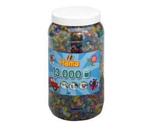 Kreative leker - Hama Ironing beads in Pot-Transparantmix 13.000pcs. - 211-53