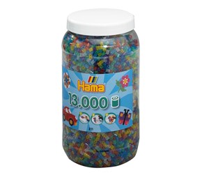 Kreative leker - Hama Ironing beads in Pot-Glittermix 13.000pcs. - 211-54