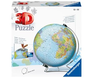 Puslespill - Ravensburger 3D Globe Earth 540pcs 3D Puslespill - 124367