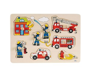 Puslespill - Goki Bubble Puzzle Fire Department Tre - 57907