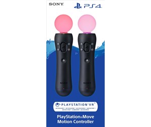 Spill - Tilbehør - Sony PlayStation 4 Move Motion Controller (New Twin Pack 4.0) - 3D motion controller - Sony PlayStation 4 - 9924265