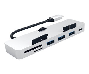 USB-hub - Satechi Aluminum Type-C Clamp Hub Pro - hub - 4 ports USB-hub - 4 porter - Sølv - ST-TCIMHS