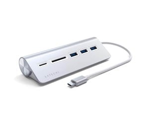 USB-hub - Satechi USB-C Combo Hub for Desktop USB-hub - 3 porter - Sølv - ST-TCHCRS