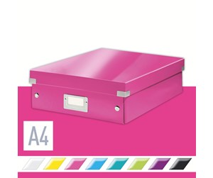 Arkivering & Oppbevaring - Leitz Sorteringsboks Click&Store  WOW Medium Rosa - 60580023