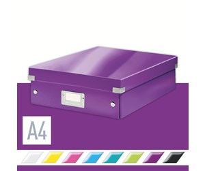 Arkivering & Oppbevaring - Leitz Sorteringsboks Click&Store  WOW Medium Lilla - 60580062