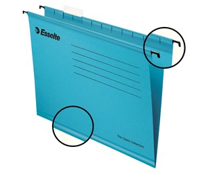 Arkivering & Oppbevaring - Esselte Hengemappe  Classic Folio Pakke/25 Blå - 90334