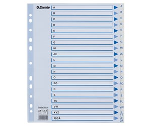 Lommer, Omslag & Registre - Esselte Register  PP A4 Maxi A-Å Hvit - 100149