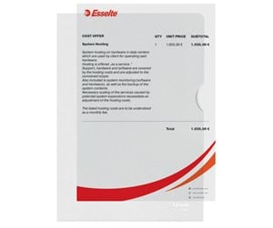 Lommer, Omslag & Registre - Esselte Omslag Standard A5 115my Klar Pakke/100 - 54850