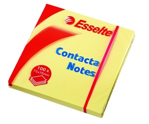 Blokker & Notisbøker - Esselte Contacta Notes 75x75mm Gul - 83003