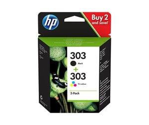 Printertilbehør blekk/toner - HP 303 / 3YM92AE 2-Pack Black and Color Ink - Blekkpatron Fargebasert tricolor - 3YM92AE