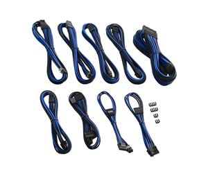 Strømkabel (intern) - CableMod PRO ModMesh C-Series AXi/HXi/RM Cable Kit - Black/Blue - CM-PCSI-FKIT-NKKB-R