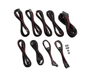 Strømkabel (intern) - CableMod PRO ModMesh C-Series AXi/HXi/RM Cable Kit - Black/Blood Red - CM-PCSI-FKIT-NKKBR-R