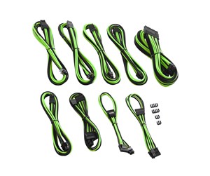 Strømkabel (intern) - CableMod PRO ModMesh C-Series AXi/HXi/RM Cable Kit - Black/Green - CM-PCSI-FKIT-NKKLG-R