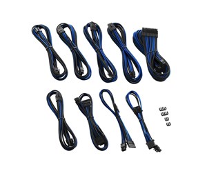 Strømkabel (intern) - CableMod PRO ModMesh C-Series RMi/RMx Cable Kit - Black/Blue - CM-PCSR-FKIT-NKKB-R