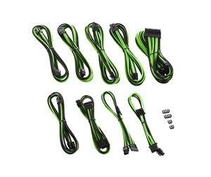 Strømkabel (intern) - CableMod PRO ModMesh C-Series RMi/RMx Cable Kit - Black/Light Green - CM-PCSR-FKIT-NKKLG-R