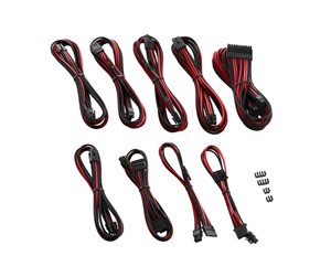 Strømkabel (intern) - CableMod PRO ModMesh C-Series RMi/RMx Cable Kit - Black/Red - CM-PCSR-FKIT-NKKR-R