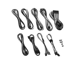 Strømkabel (intern) - CableMod PRO ModMesh C-Series RMi/RMx Cable Kit - Black/White - CM-PCSR-FKIT-NKKW-R