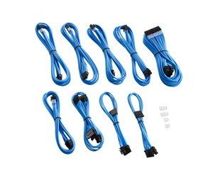 Strømkabel (intern) - CableMod PRO ModMesh C-Series RMi/RMx Cable Kit - Light Blue - CM-PCSR-FKIT-NKLB-R