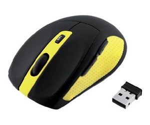 Mus - iBOX BEE2 Pro - mouse - 2.4 GHz - black yellow - Mus - Optisk - 5 - Gul - imos604w