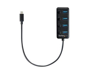 USB-hub - StarTech.com USB-C Hub 4-port USB-hub - 4 porter - Svart - HB30C4AIB