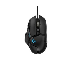 Mus - Logitech G502 HERO - Gaming mus - Optisk - 11 - Svart med RGB-lys - 910-005471