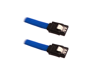 Sata - DUTZO Sleeved SATA Cable - Blå - 0.17 m - DSC-SATASL03BLU