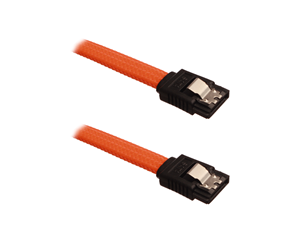 Sata - DUTZO Sleeved SATA Cable - Oransje - 0.17 m - DSC-SATASL03ORN