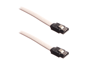 Sata - DUTZO Sleeved SATA Cable - Hvit - 1.03 m - DSC-SATASL10WHT