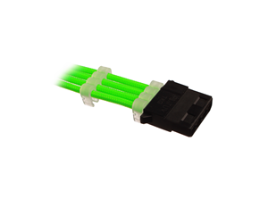 Strømkabel (intern) - DUTZO Sleeved 4-pins Molex Cable - Green - DSC-MOLSL03GRN