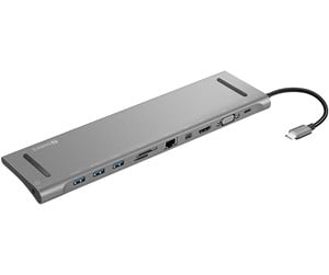 Dokkingstasjon - Sandberg USB-C All-in-1 Docking Station - 136-23