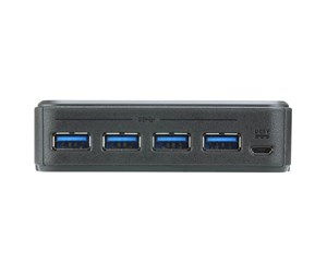 USB-hub - ATEN US234 - 2 x 4 USB 3.2 Gen1 Peripheral Sharing Switch USB-hub - 4 porter - Grå - US234