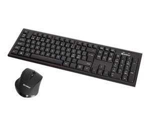 Tastatur - Sandberg Wireless Office Desktop Set - Tastatur & Mussett - Nordisk - Svart - 631-20