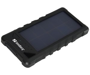 Nødlader - Sandberg Outdoor Solar Powerbank 16000 - solar power bank Li-Ion Nødlader - Svart - 16000 mAh - 420-35