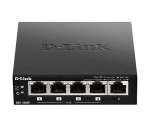 Switch/splitter - D-Link DGS-1005P 5-Port Desktop Gigabit PoE+ Switch - DGS-1005P/E