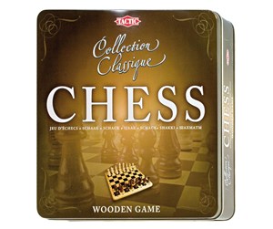 Brettspill & Puslespill - Tactic Wooden Chess in Tin box - 14001