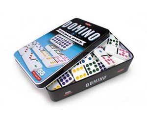 Brettspill & Puslespill - Tactic D9 domino in tin with window multi (ENG/PL/F) - 53914