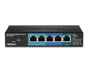 Switch/splitter - TRENDnet TPE-P521ES 5-Port Gigabit PoE+ Powered EdgeSmart Switch with PoE Pass Through - TPE-P521ES