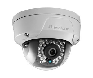 Overvåkningskamera - LevelOne FCS-3087 GEMINI Fixed Dome IP Network Camera 5-Megapixel 802.3af PoE IR LEDs Indoor/Outdoor two-way audio - FCS-3087