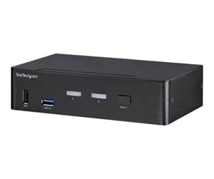 KVM-switch - StarTech.com 2-Port DisplayPort KVM Switch - 4K 60Hz - TAA Compliant - KVM / audio / USB switch - 2 ports - SV231DPU34K